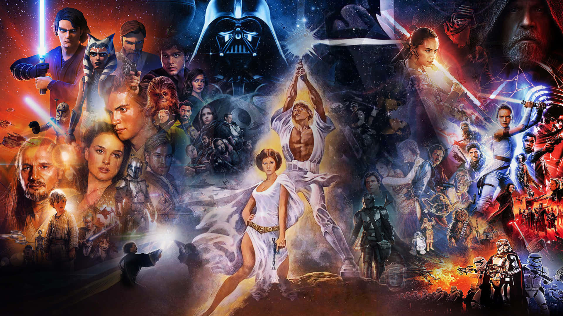 Star Wars To Characters Background Wallpaper