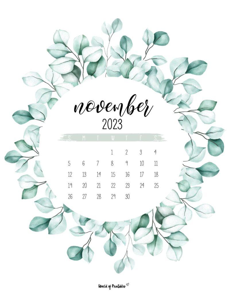 November Calendars Styles