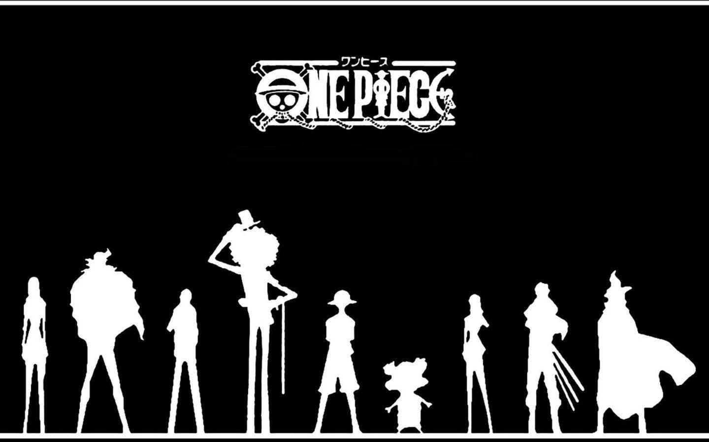 One Piece Logo Silhouettes Wallpaper