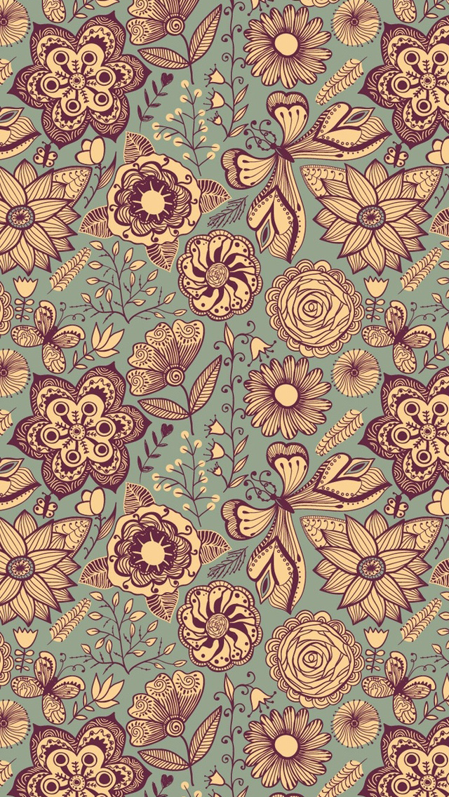 vintage pattern iphone wallpaper