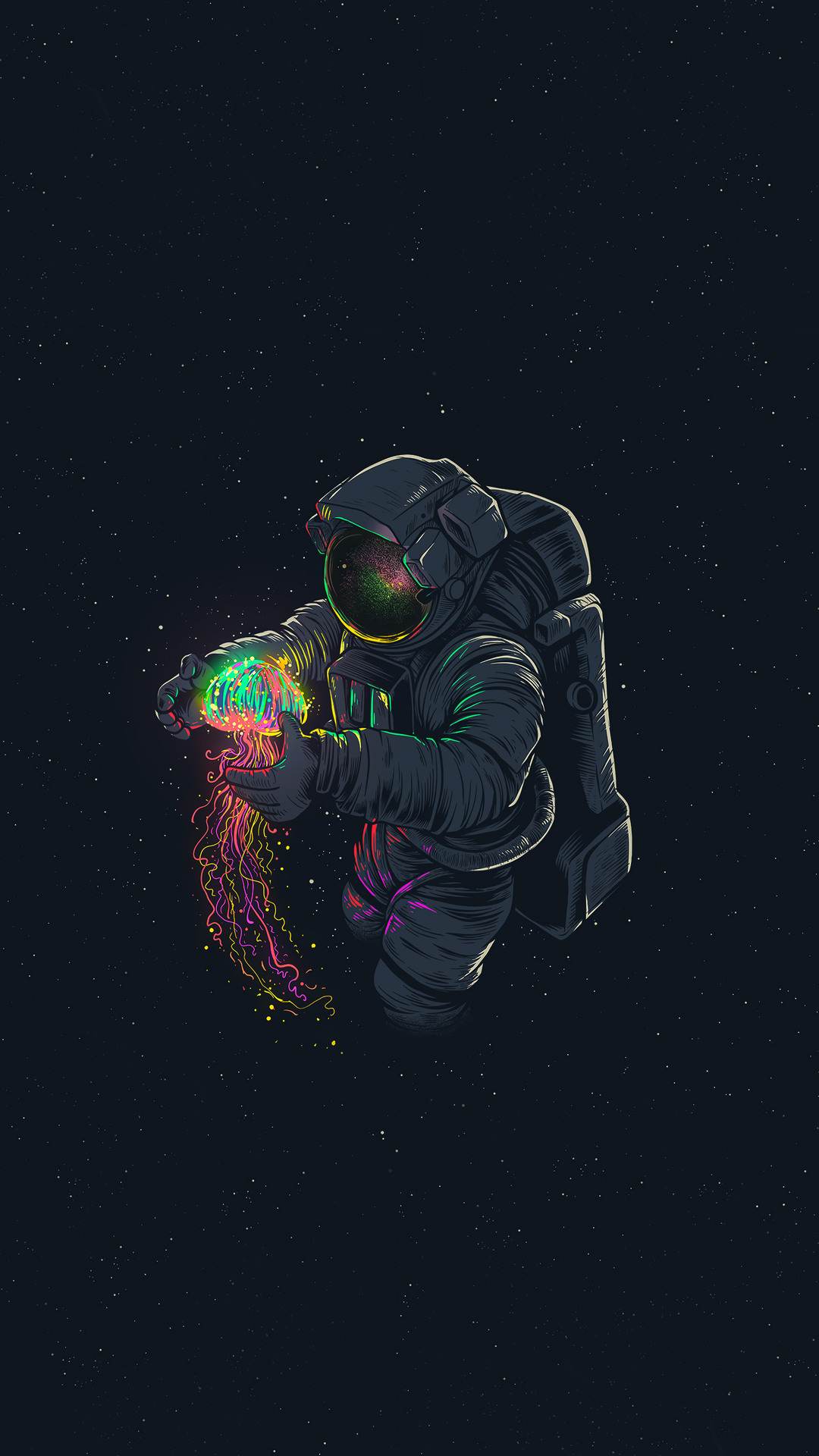 Astronaut Jellyfish Space Digital Art 4K Wallpaper 107 1080x1920