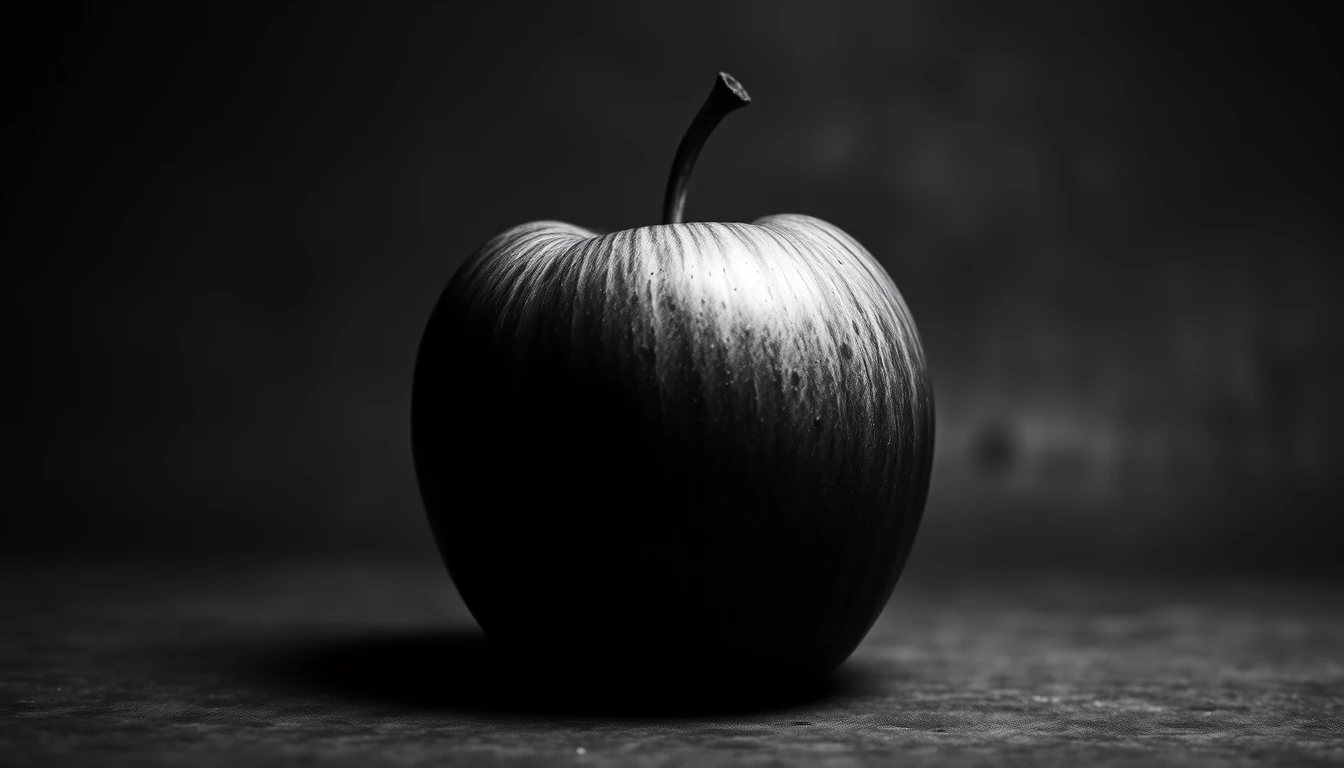 Black And White Apple Wallpaper