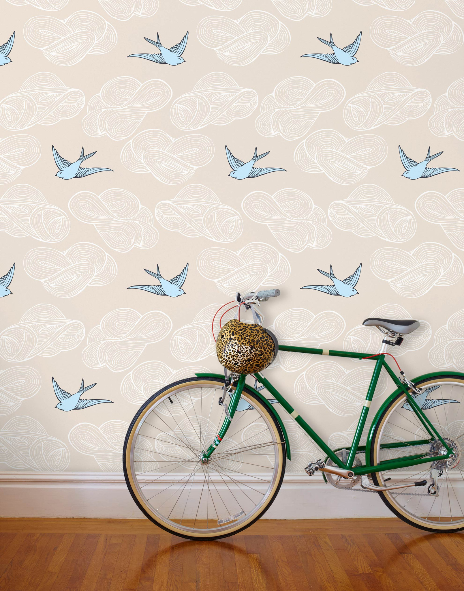 Hygge And West Daydream Wallpaper In Cream Blue Bird Set