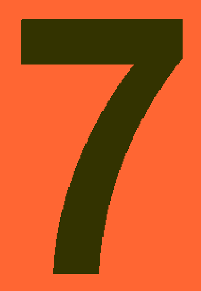 In Number Orange Background Vinyl For Panel Numbering