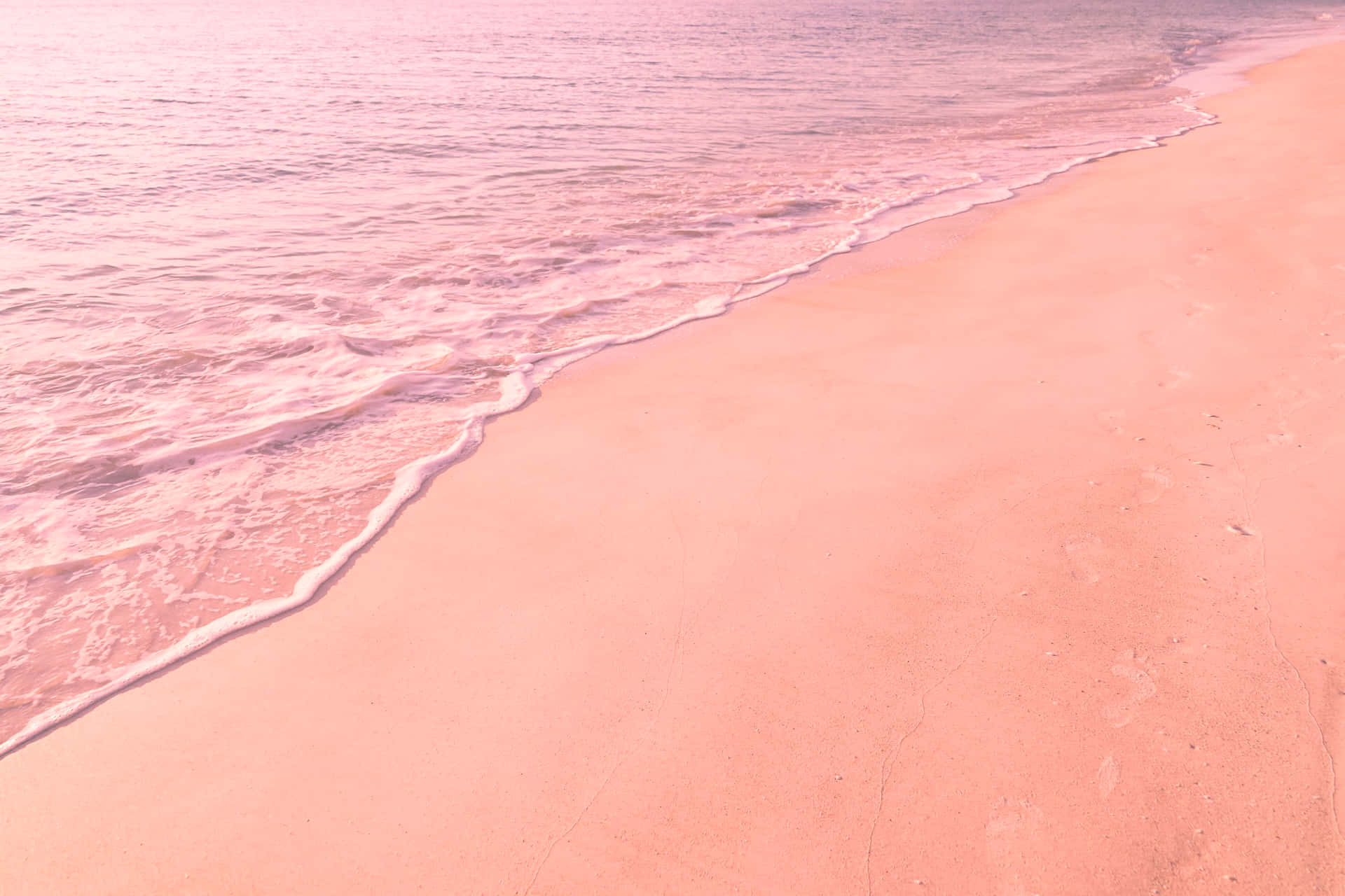 Pink Beach Aesthetic Wallpaper