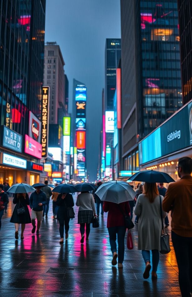 City Rain Wallpaper