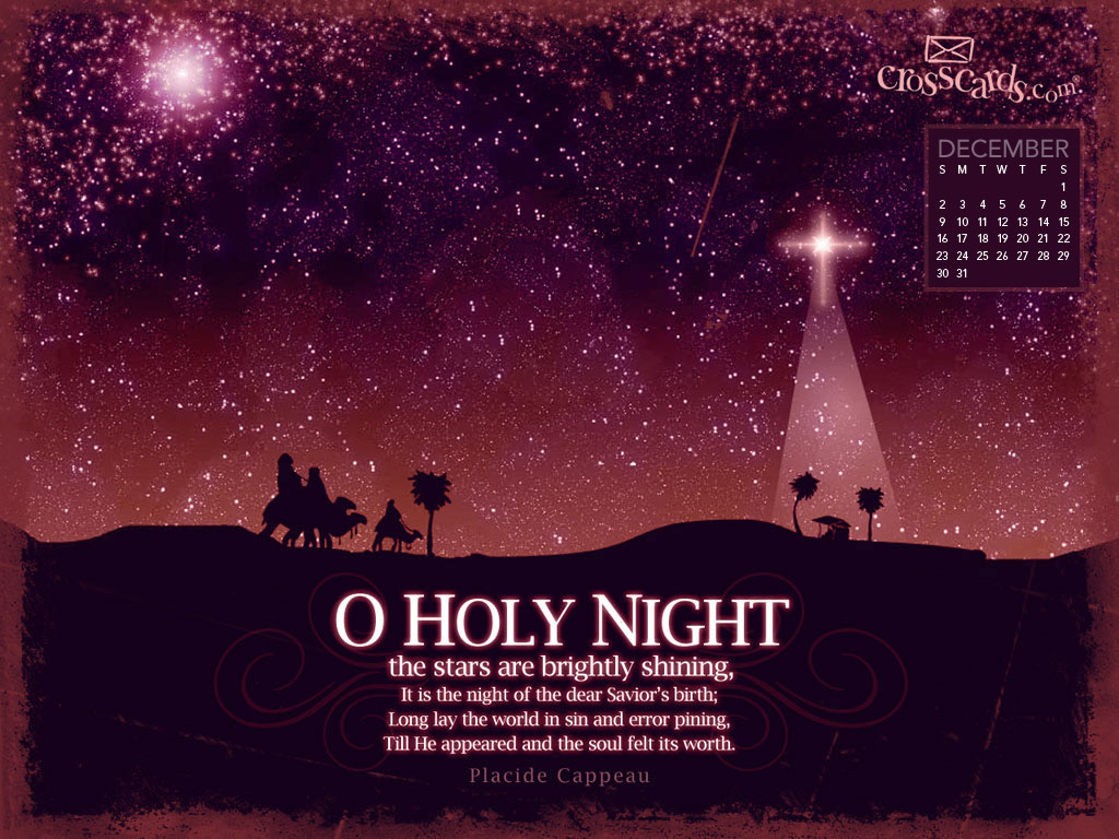 Holy Night Desktop Calendar Monthly Calendars Wallpaper