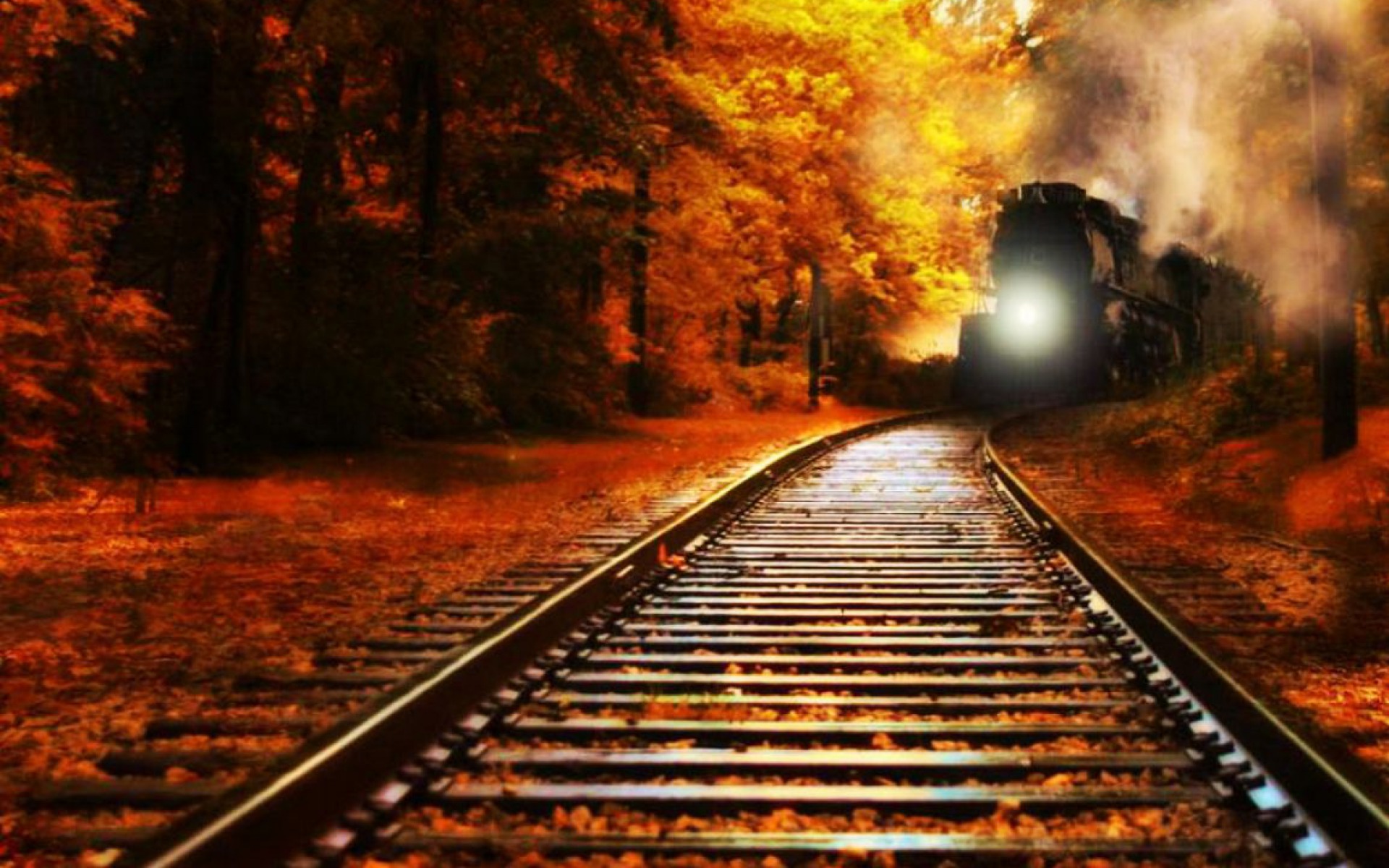 Fall Train Wallpaper - WallpaperSafari