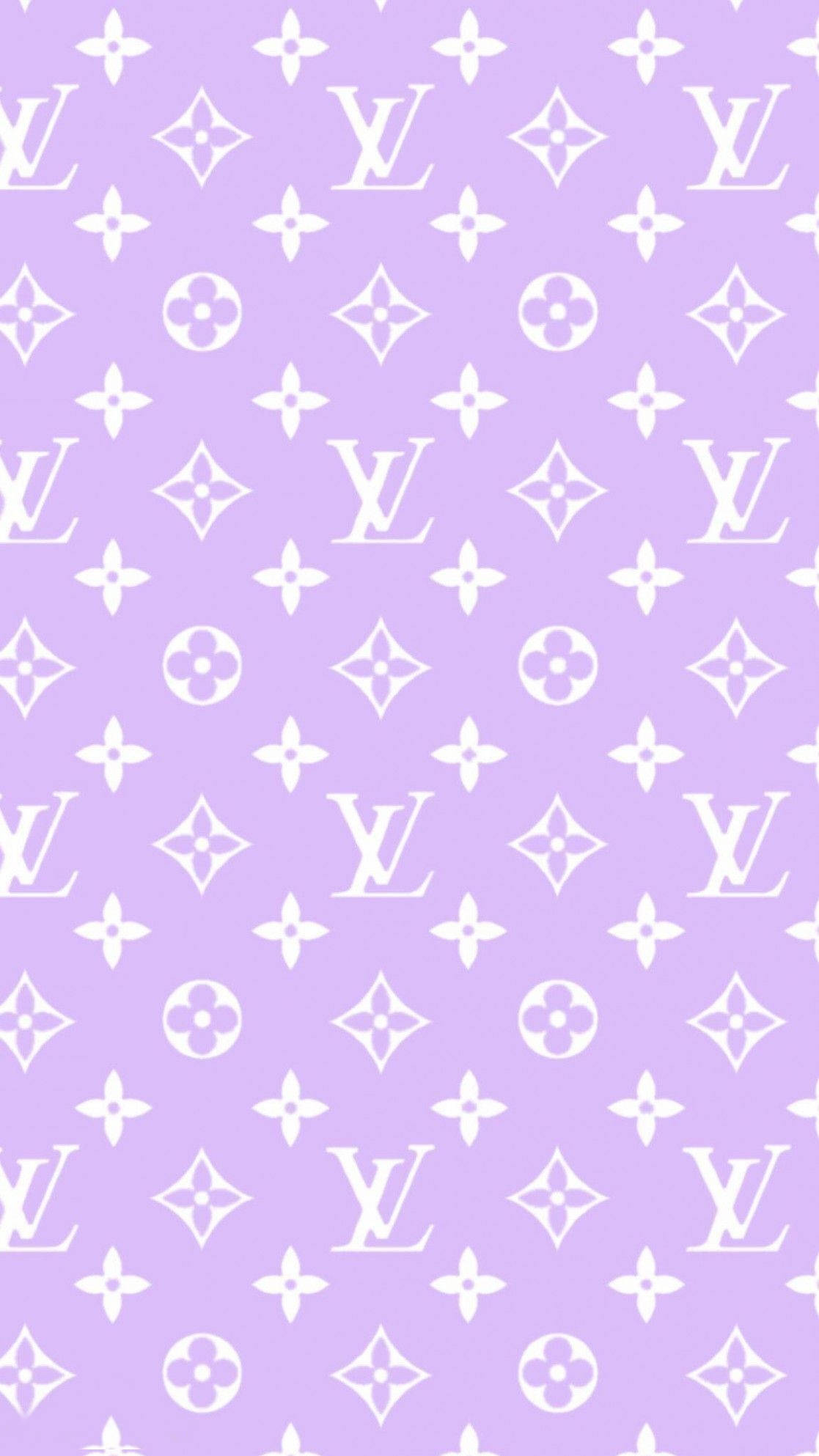 Louis Vuitton Logo Pastel Purple Aesthetic Wallpaper