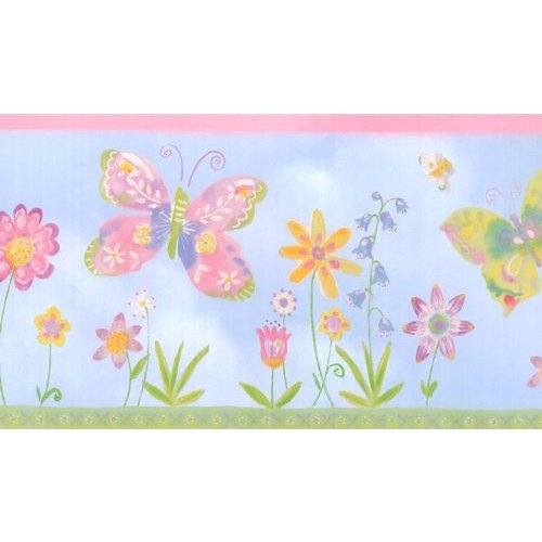 Butterfly Garden Wallpaper Border by Chesapeake in Crazy About Kids