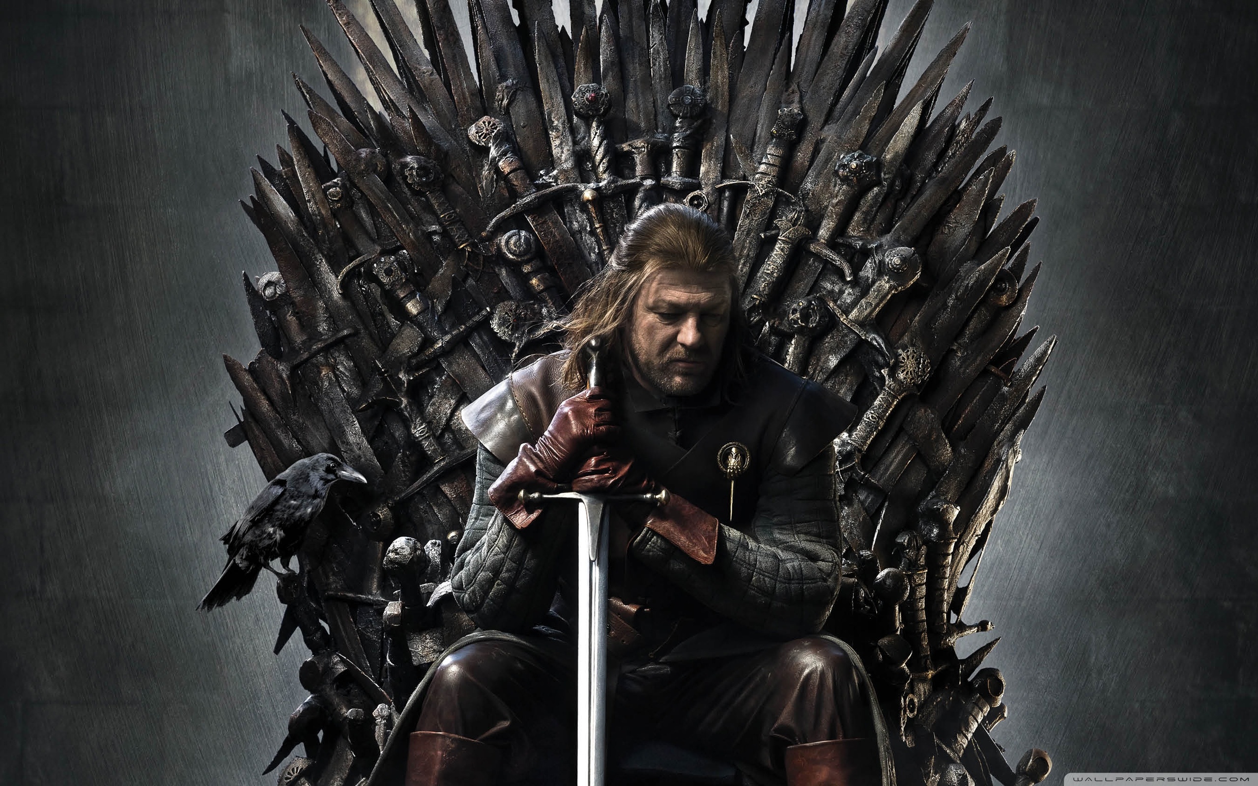 Eddard Stark Iron Throne Game Of Thrones Wallpapers 2560x1600