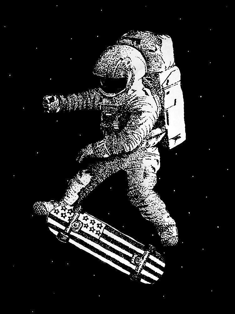 Kickflip In Space With Image Art Astronaut