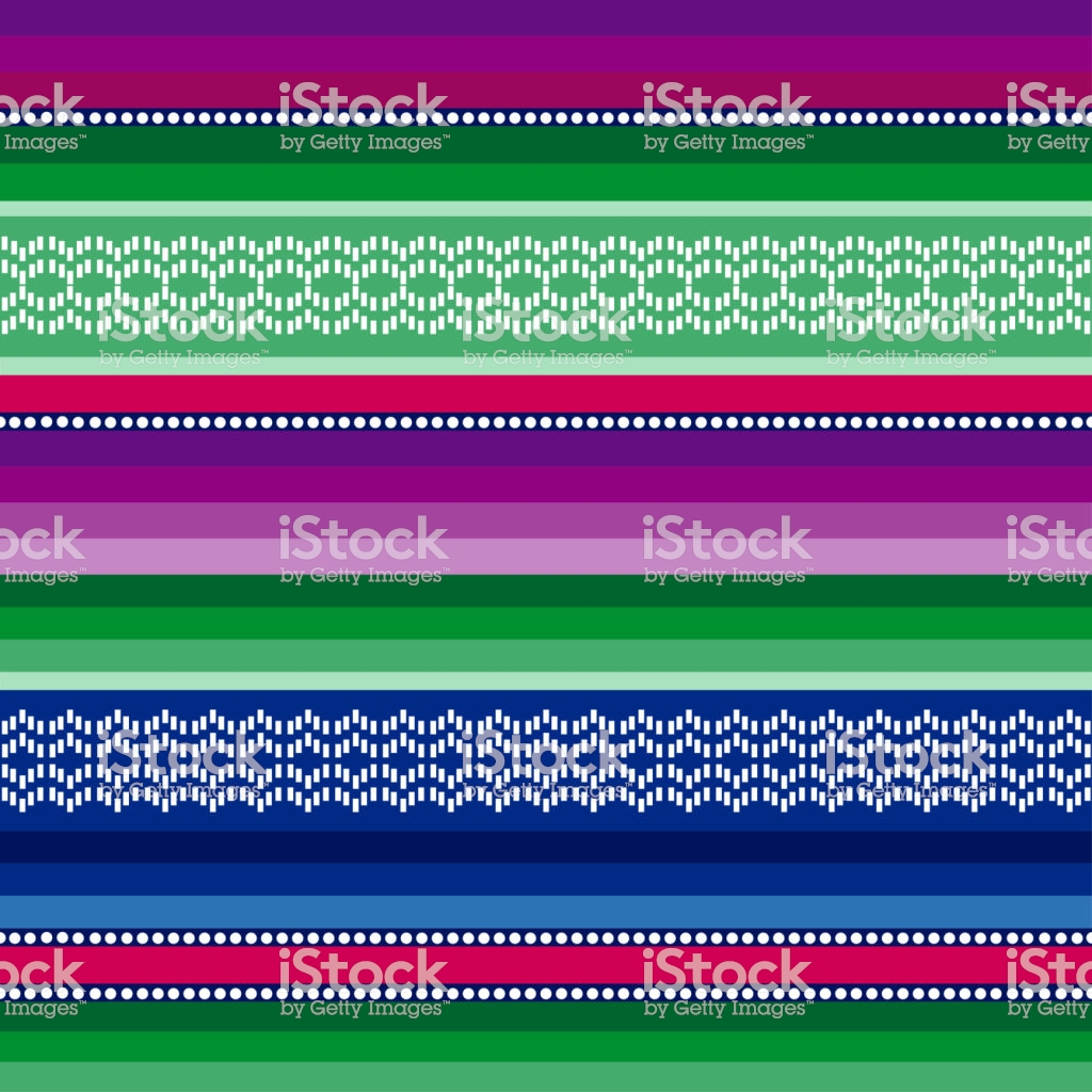 Mexican Stripes Seamless Pattern Vector Rebozo Traditional Design
