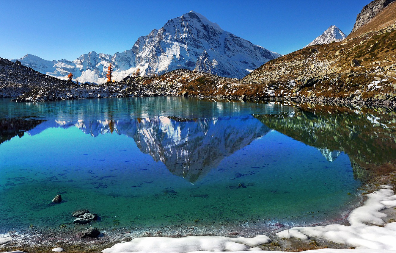 Wallpaper Mountains Lake Reflection Alps Italy