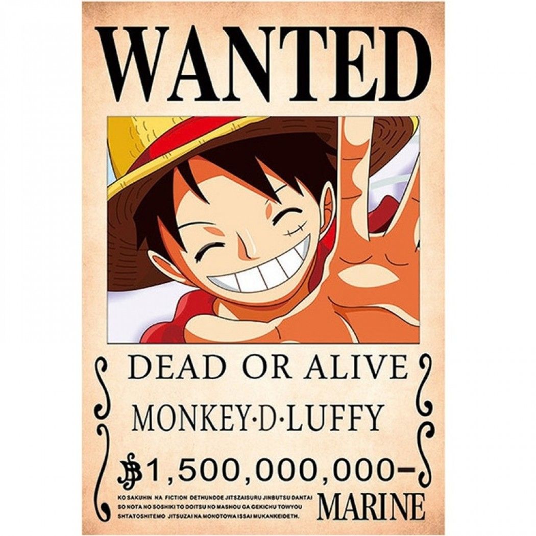 Luffy Wanted Poster Wallpapers WallpaperSafari
