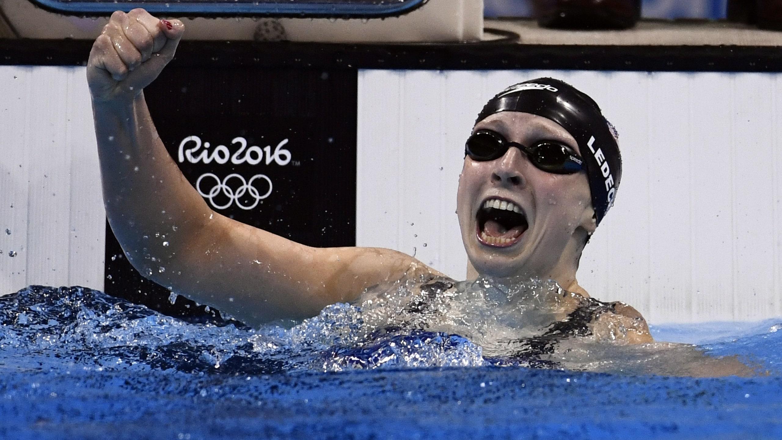 Olympics Gold Medalist Katie Ledecky Can T Swim In Event