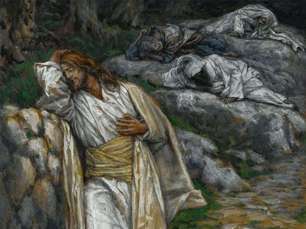 Jesus Praying In The Garden Of Gethsemane Wallpaper