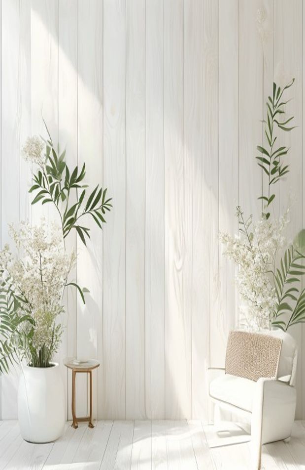 White Wood Background Wallpaper