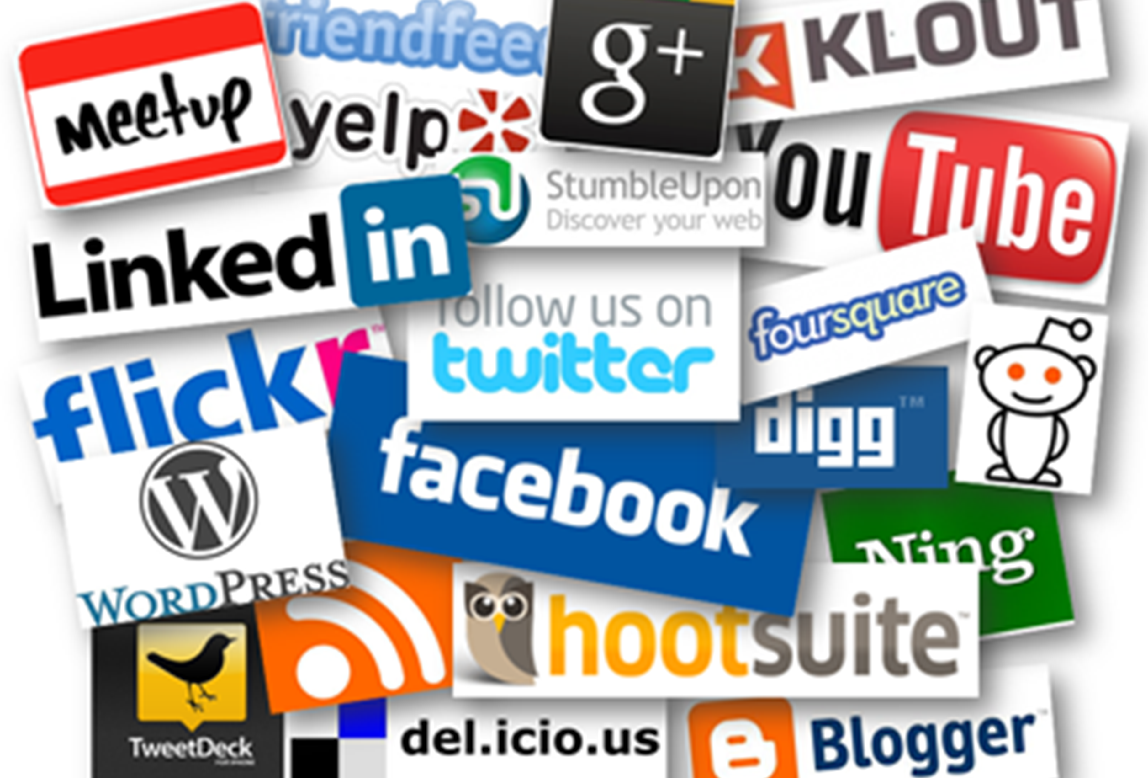 Social Media Icon Collage HD For Wallpaper