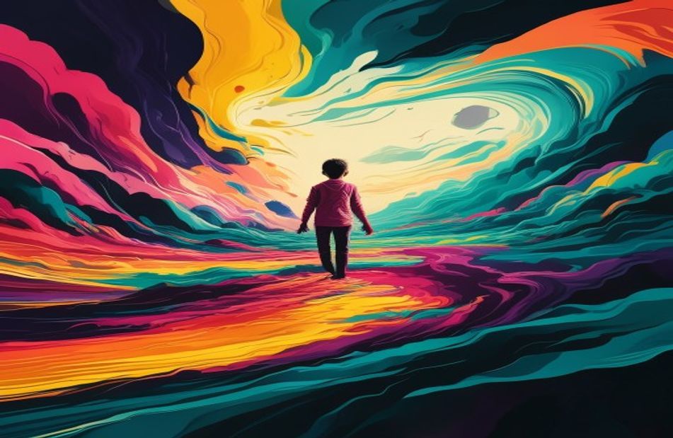 Abostrak Alone Boy Wallpaper