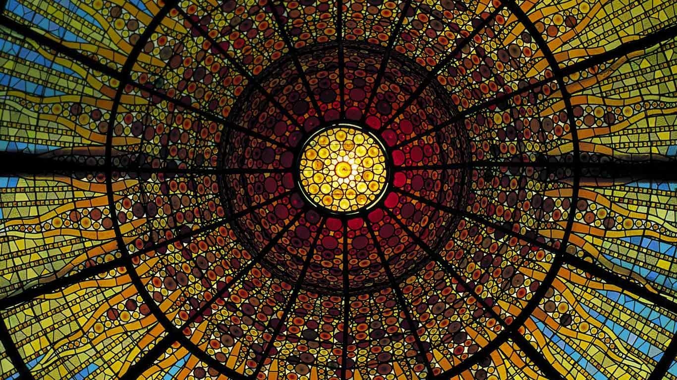 Stained Glass Wallpaper Ceiling Of The