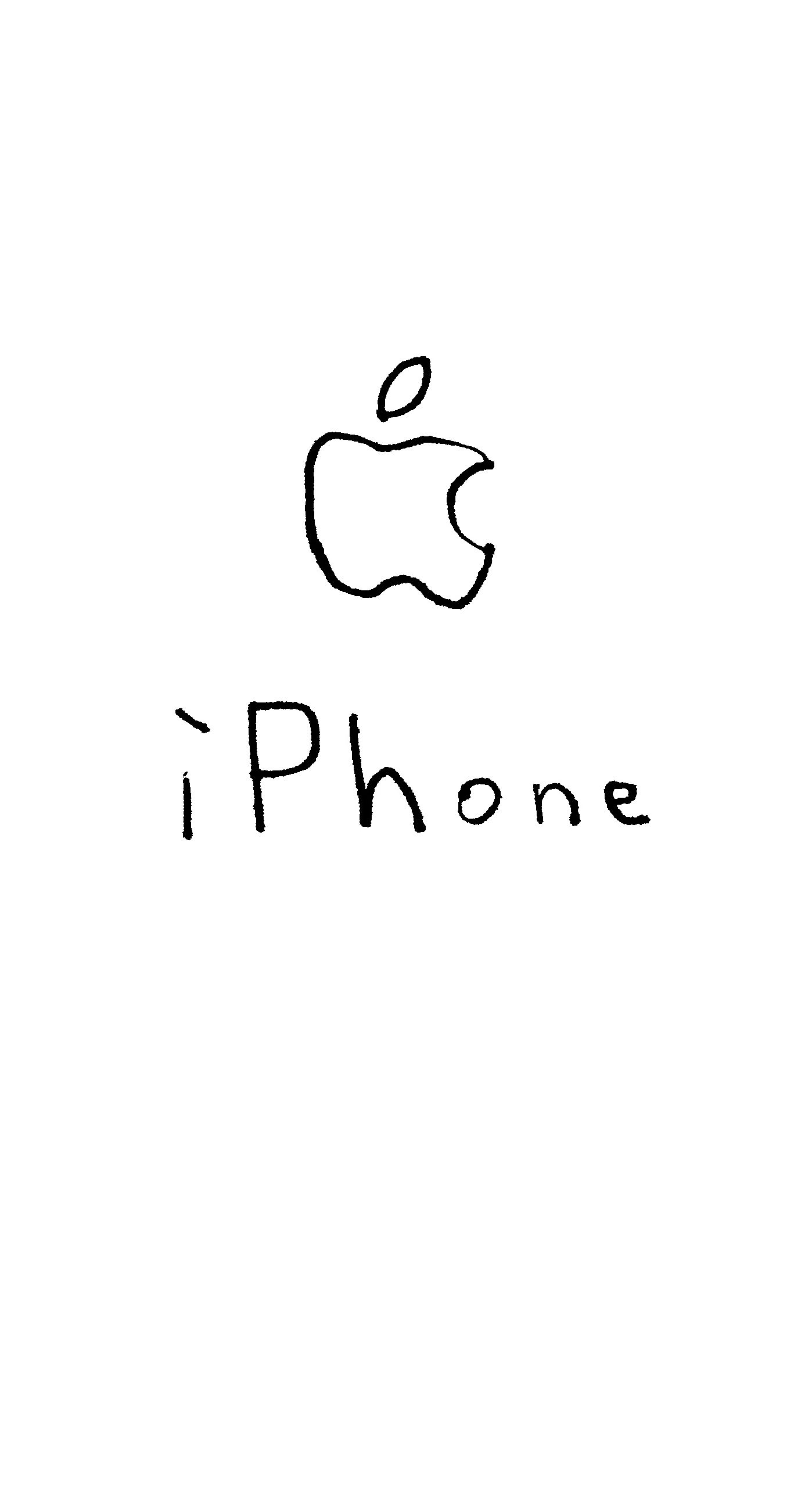Illustrations Apple Logo iPhone White Wallpaper Sc iPhone7plus