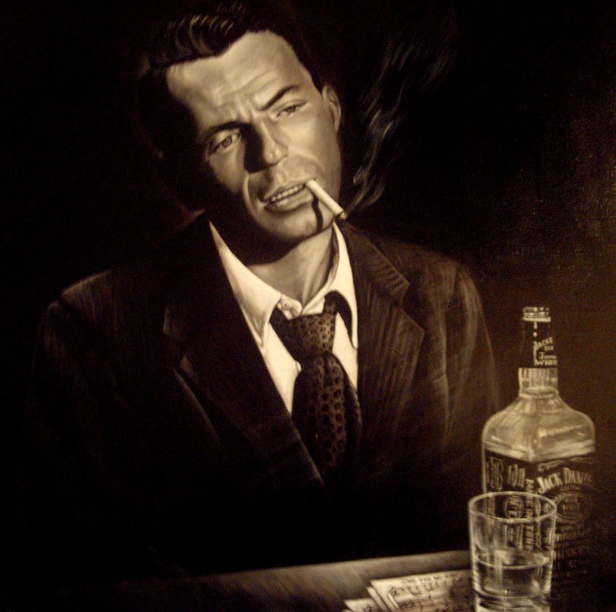 Frank Sinatra By Gerrykinch Traditional Art Paintings Portraits