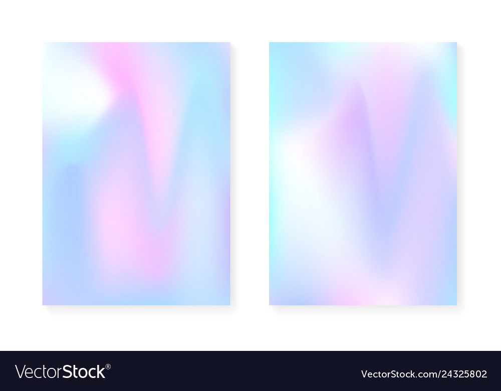 Pearlescent Background With Holographic Gradient Vector Image