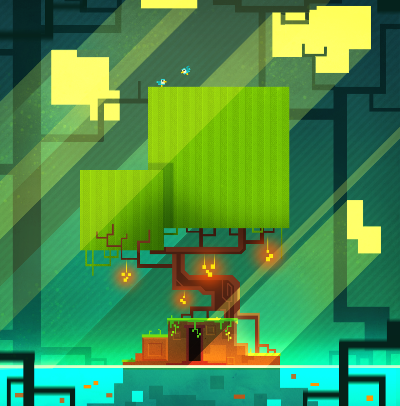 Some Background Art Heavily Inspired By Fez I Bought The Game