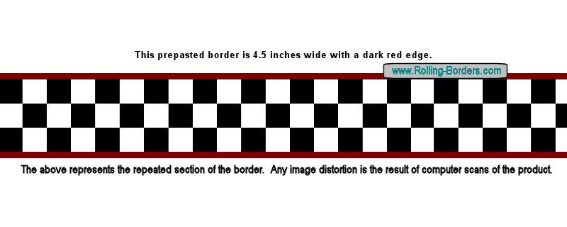 Pictured Is A Checkerboard Wallpaper Border Design That Features