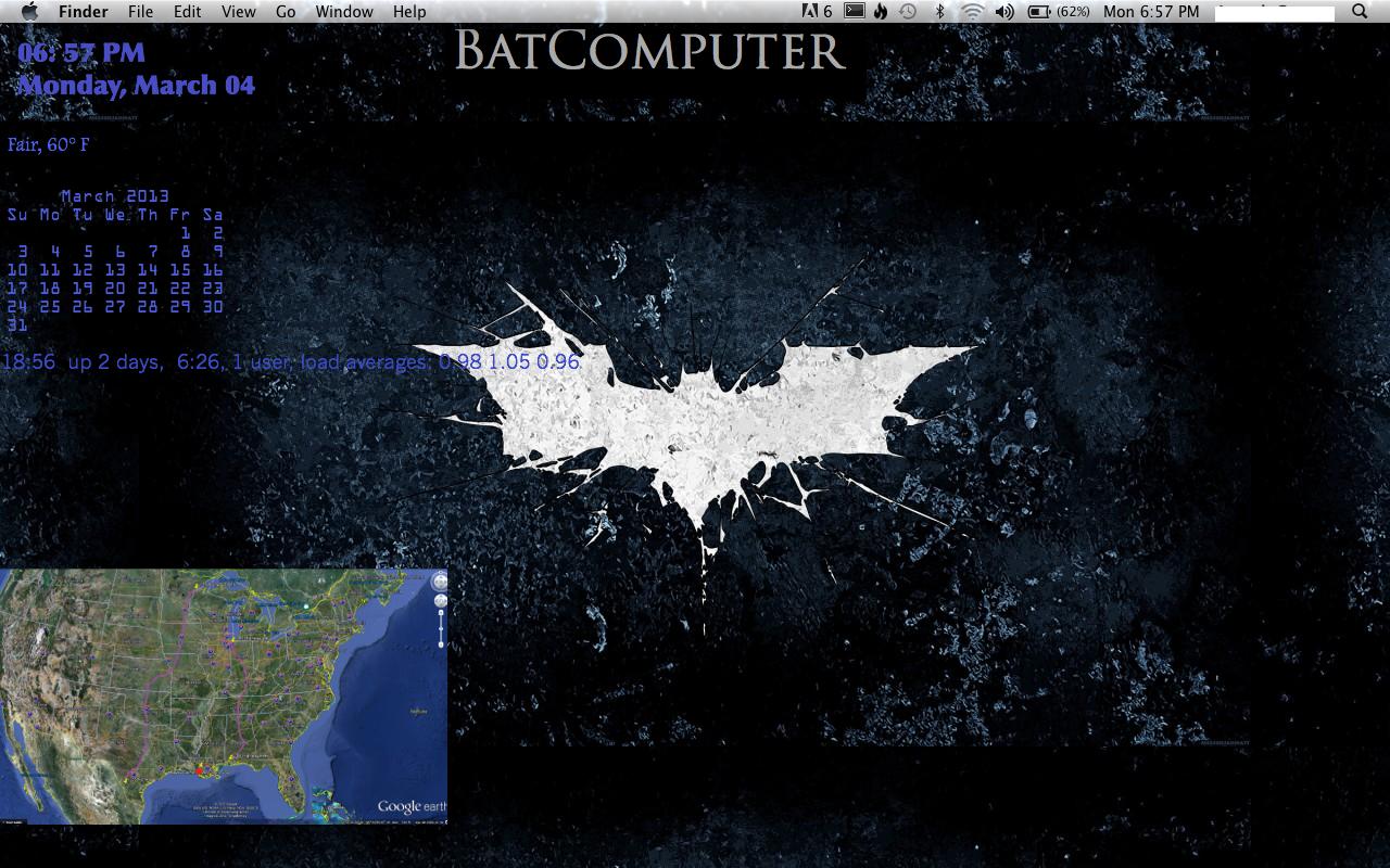 Trying To Make My Background Look Like The Batputer Using Geek Tool