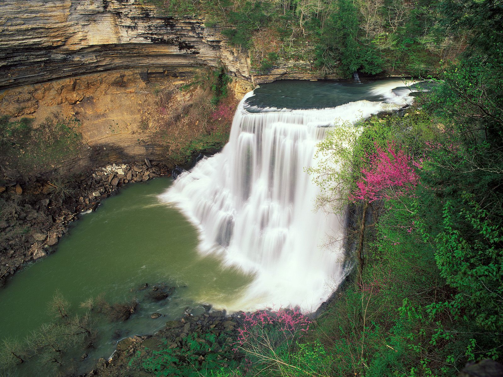Hq Burgess Falls In Early Spring Tennessee Wallpaper