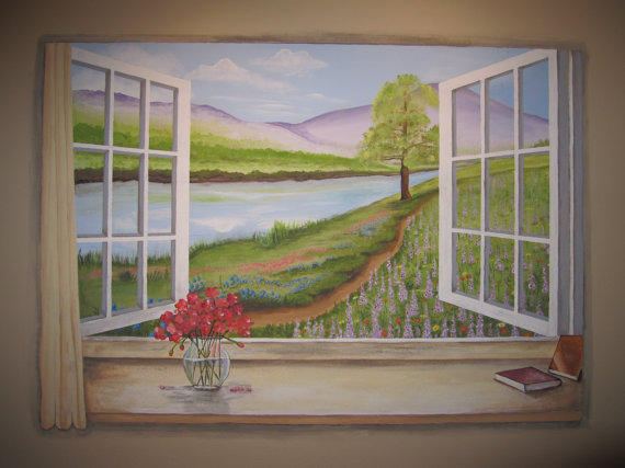 Listing Wall Mural From A Window