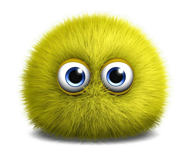 Yellow Furry Monster Funny