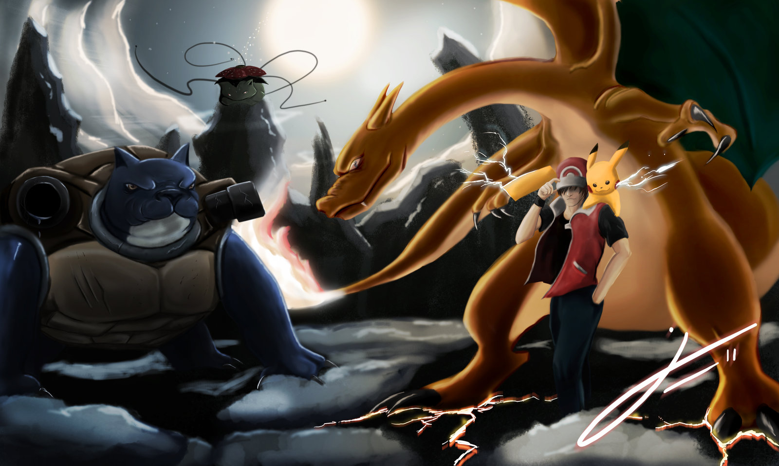 Pokemon Trainer Red Wallpaper by Sethfireburst on DeviantArt