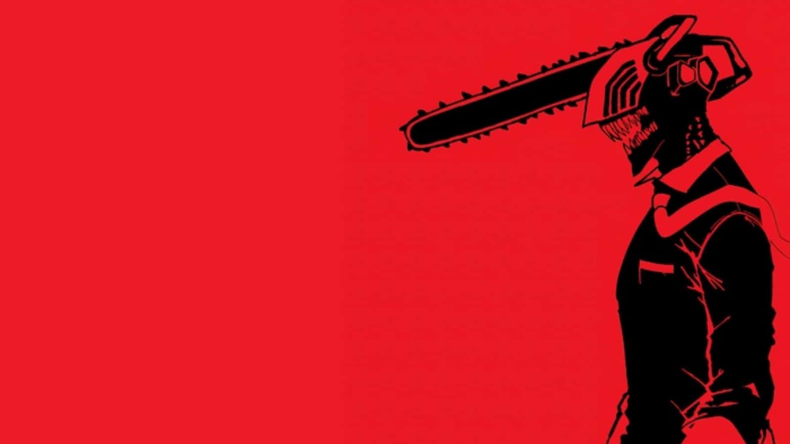 Enigmatic Denji From Chainsaw Man In A Dynamic Action
