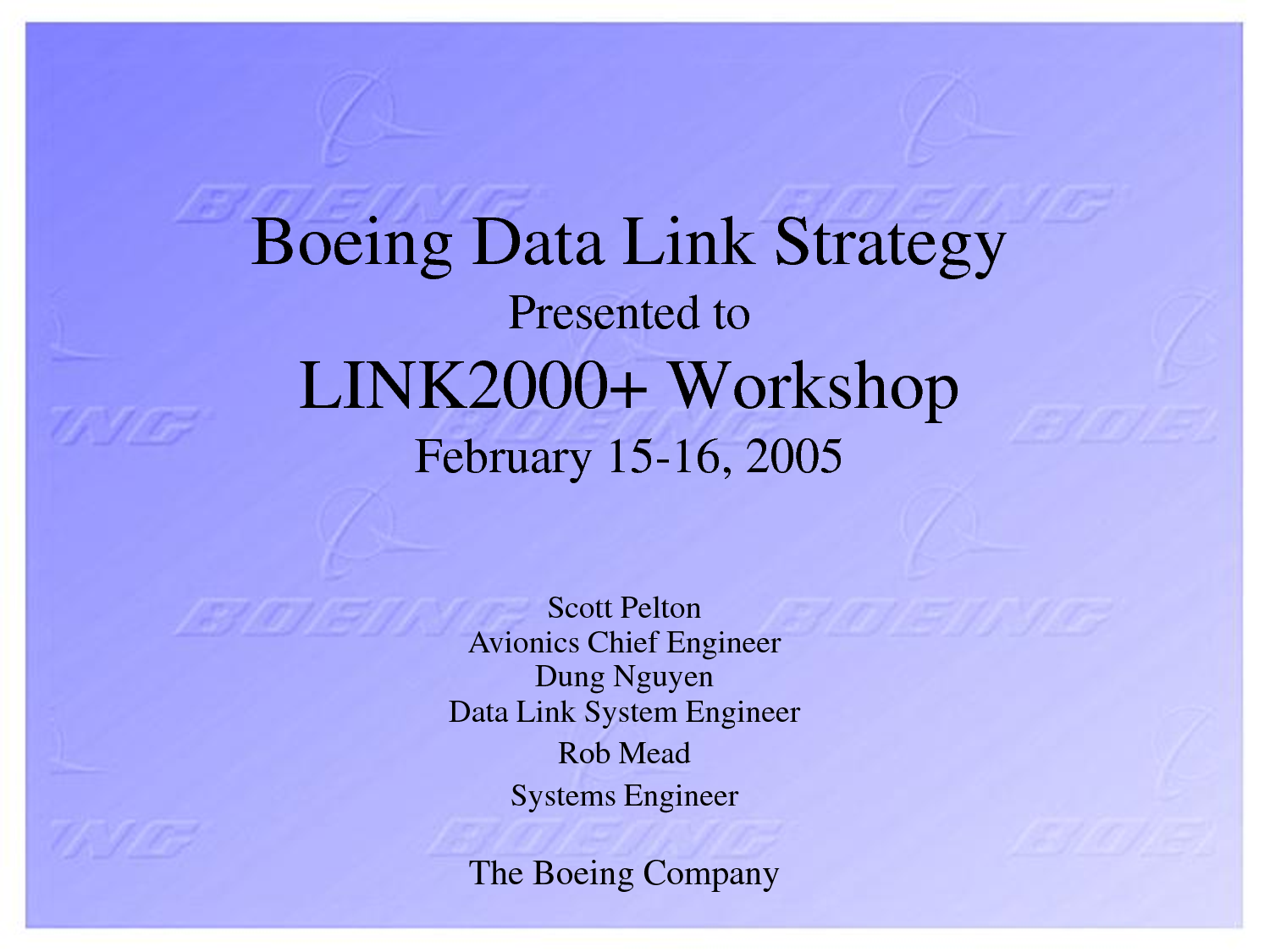 Boeing Data Link Strategy By Utw83byt