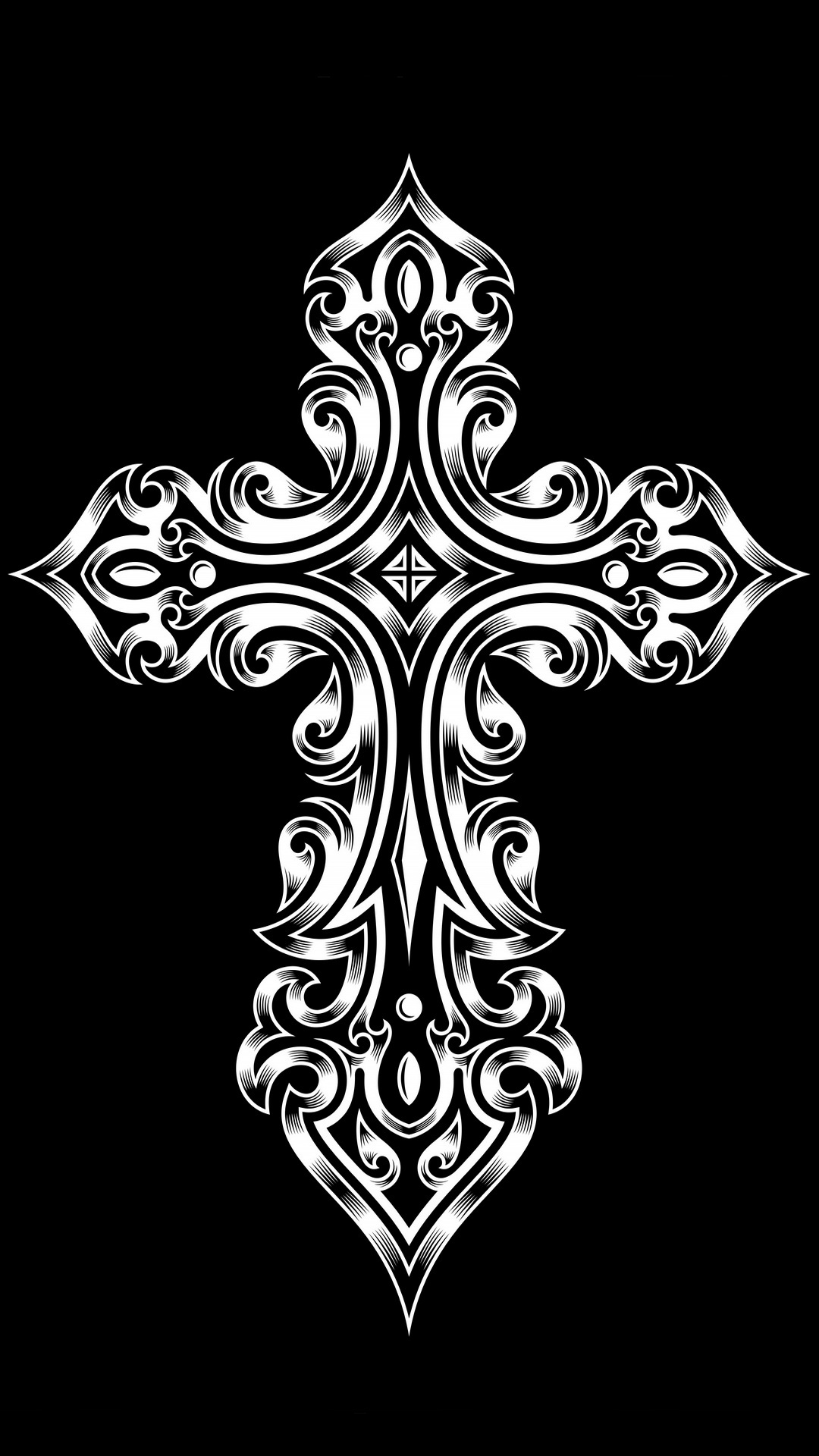 Tribal Cross High Resolution Wallpaper For iPhone Plus