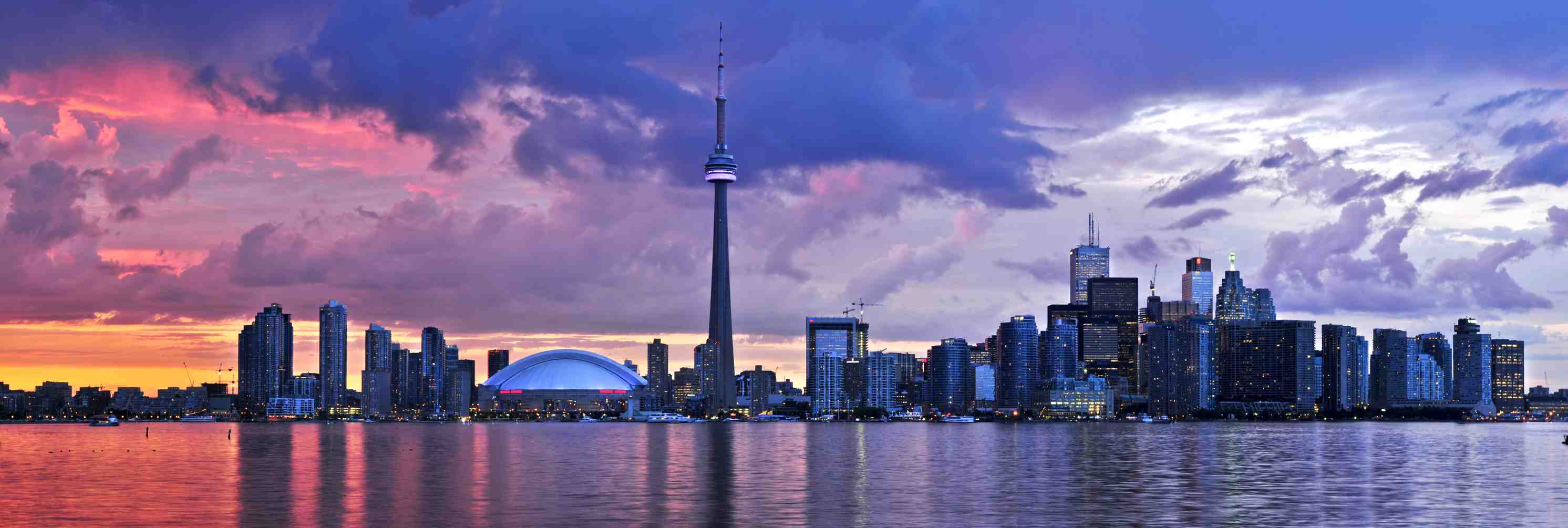 Downtown Toronto Vs Greater Skyline Night Jpg