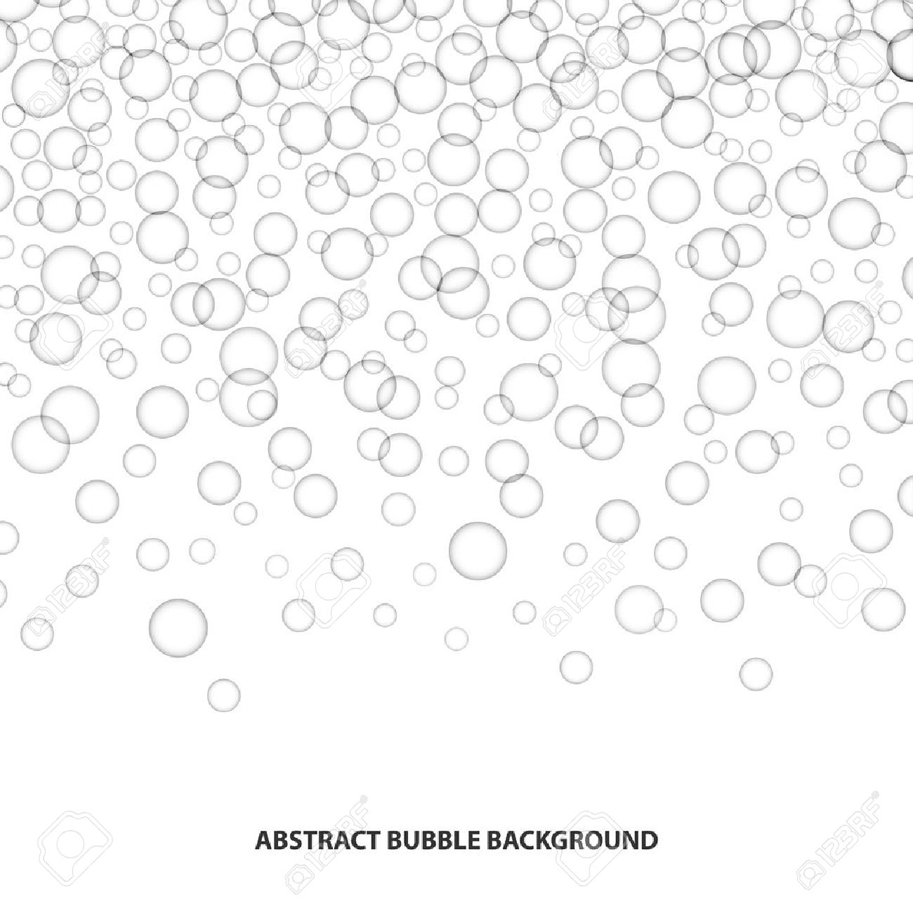 Abstract Bubble Background Transparent Bubbles On A White