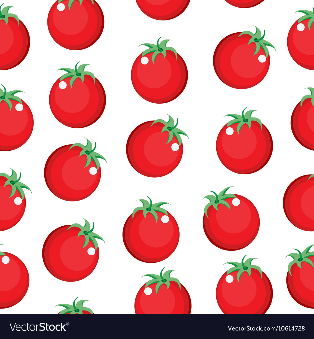 Tomato Seamless Pattern Texture Background Vector Image