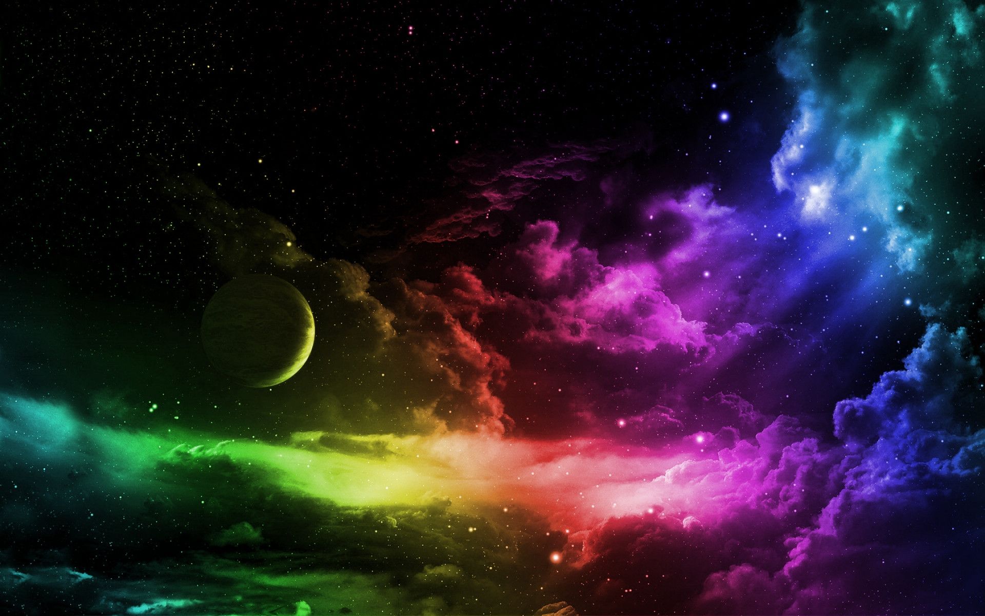 Wallpaper For Trippy Outer Space Background