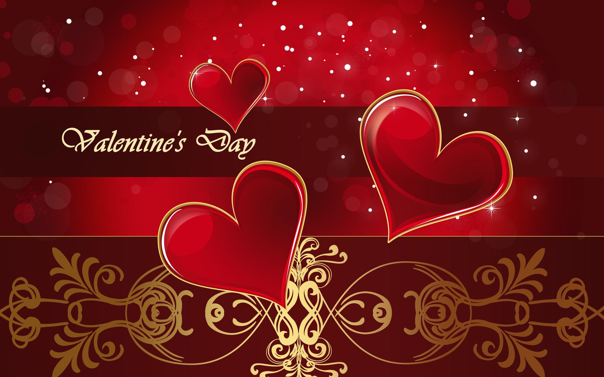 Happy Valentines Day Love Hearts 3d Desktop Wallpaper HD