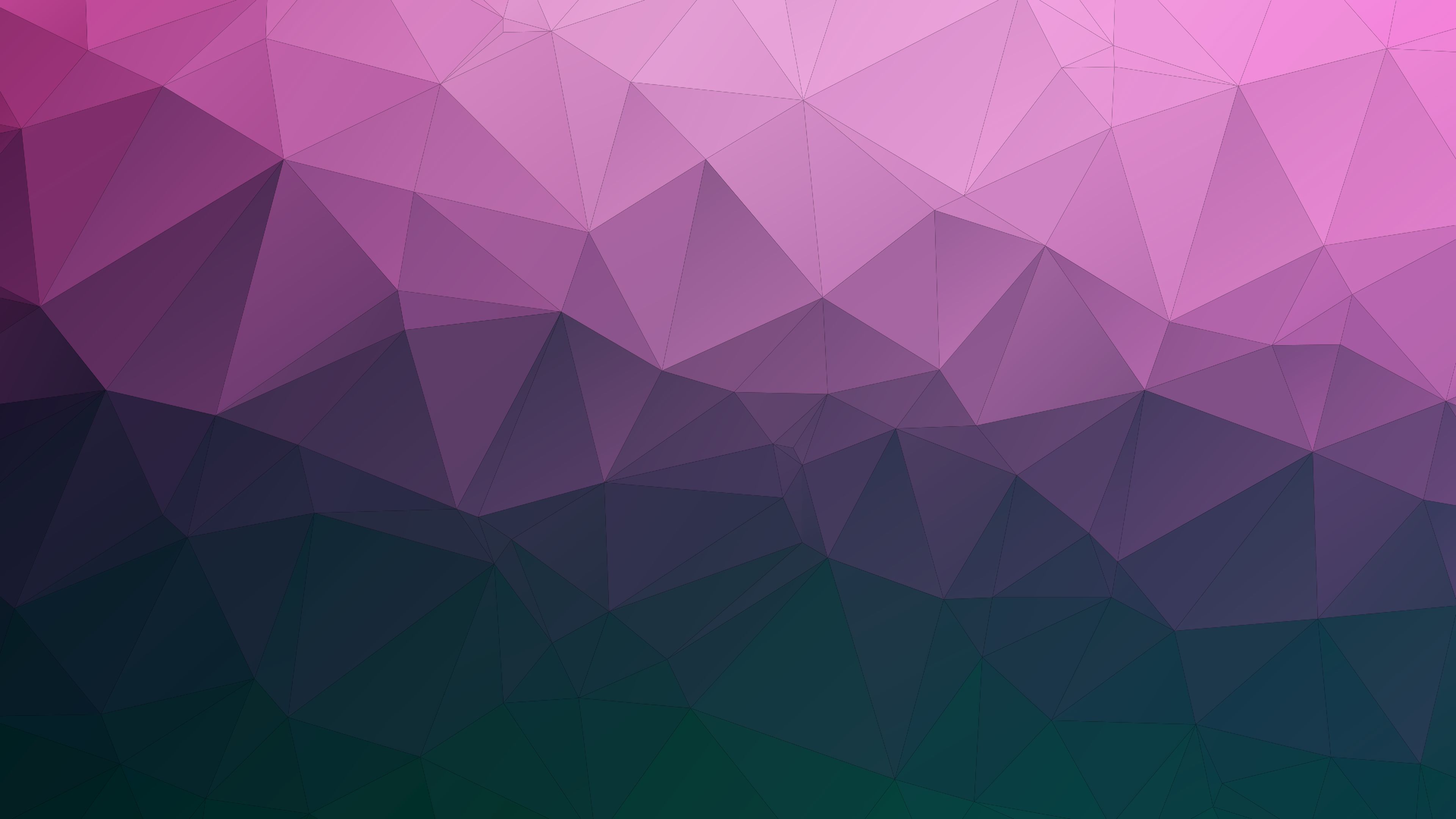 Polygon Triangles Geometric Gradient Lines 4k HD Wallpaper