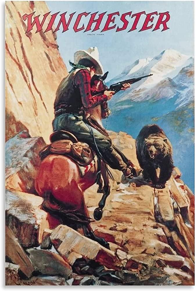 Amazon Vintage Posters Hunting Art Western Cowboy Poster Wall