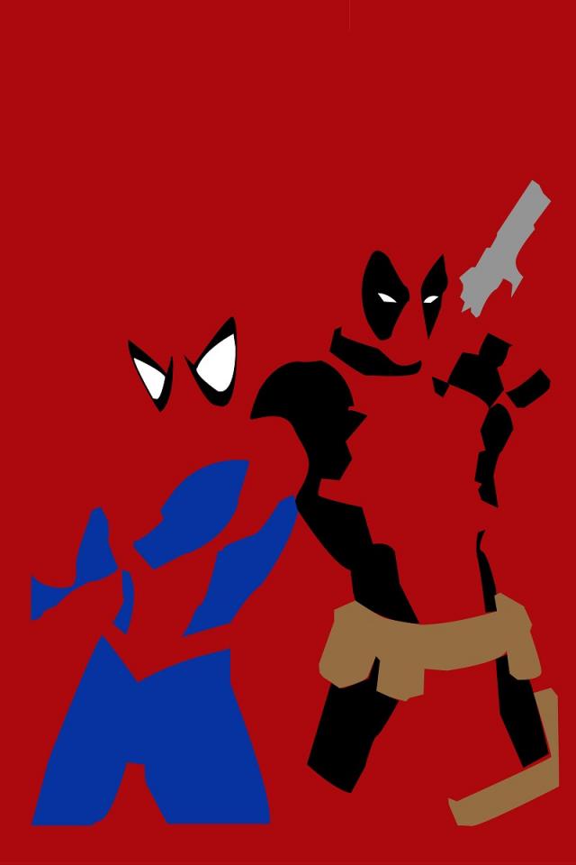 Spider Man Deadpool Wade Wilson Marvel Red Background Wallpaper