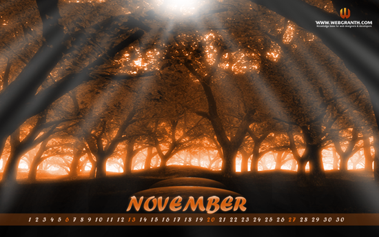 The Above Displayed Desktop Calendar Wallpaper November Is Really