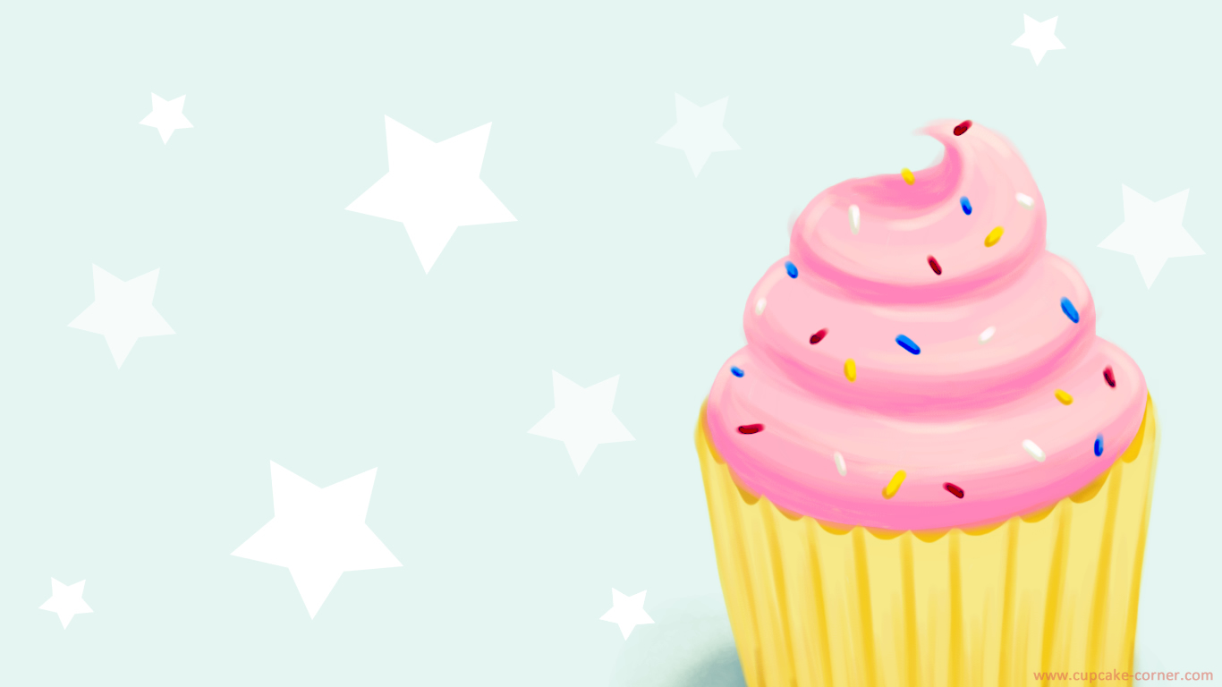 Cartoon Cupcake Wallpaper HD Background