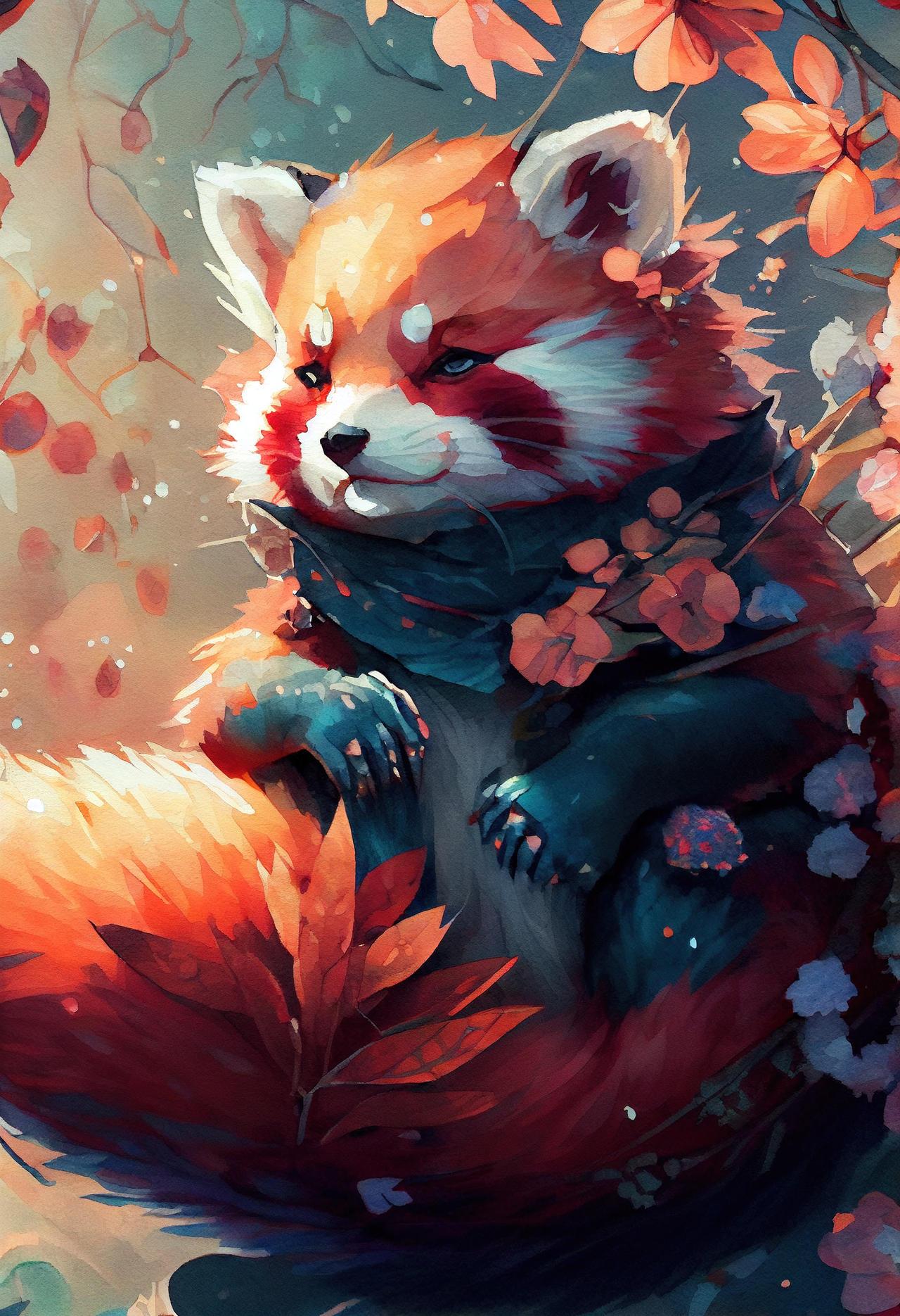 Adorable Red Panda By Elit3workshop