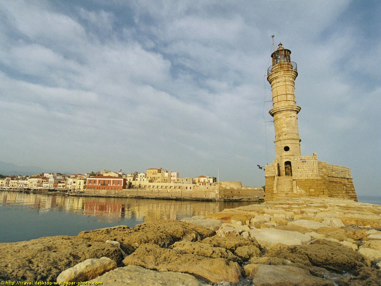 Lighthouse Chania Wallpaper Background Picture For